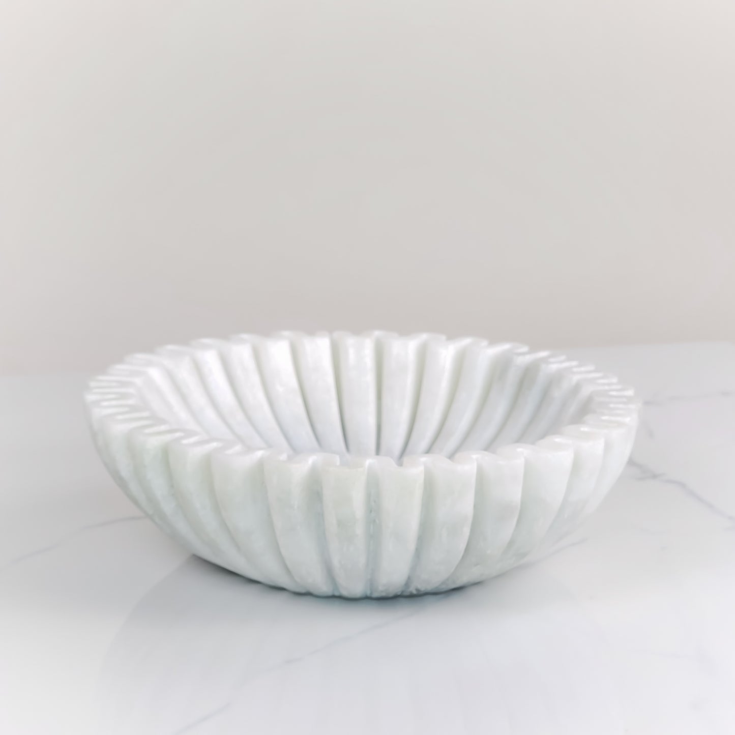 Fluted Marble Bowl