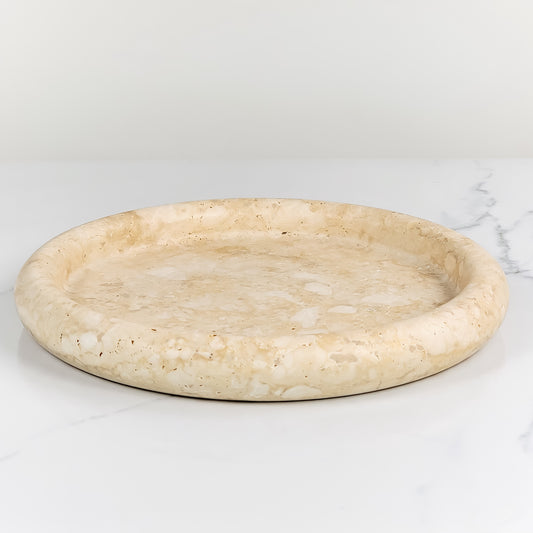 Round Travertine Tray