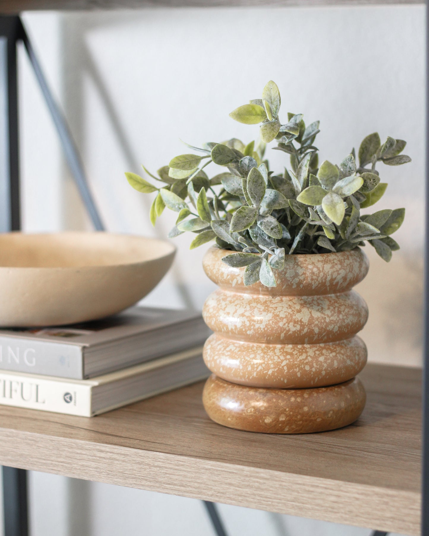 Stoneware Planter with Saucer