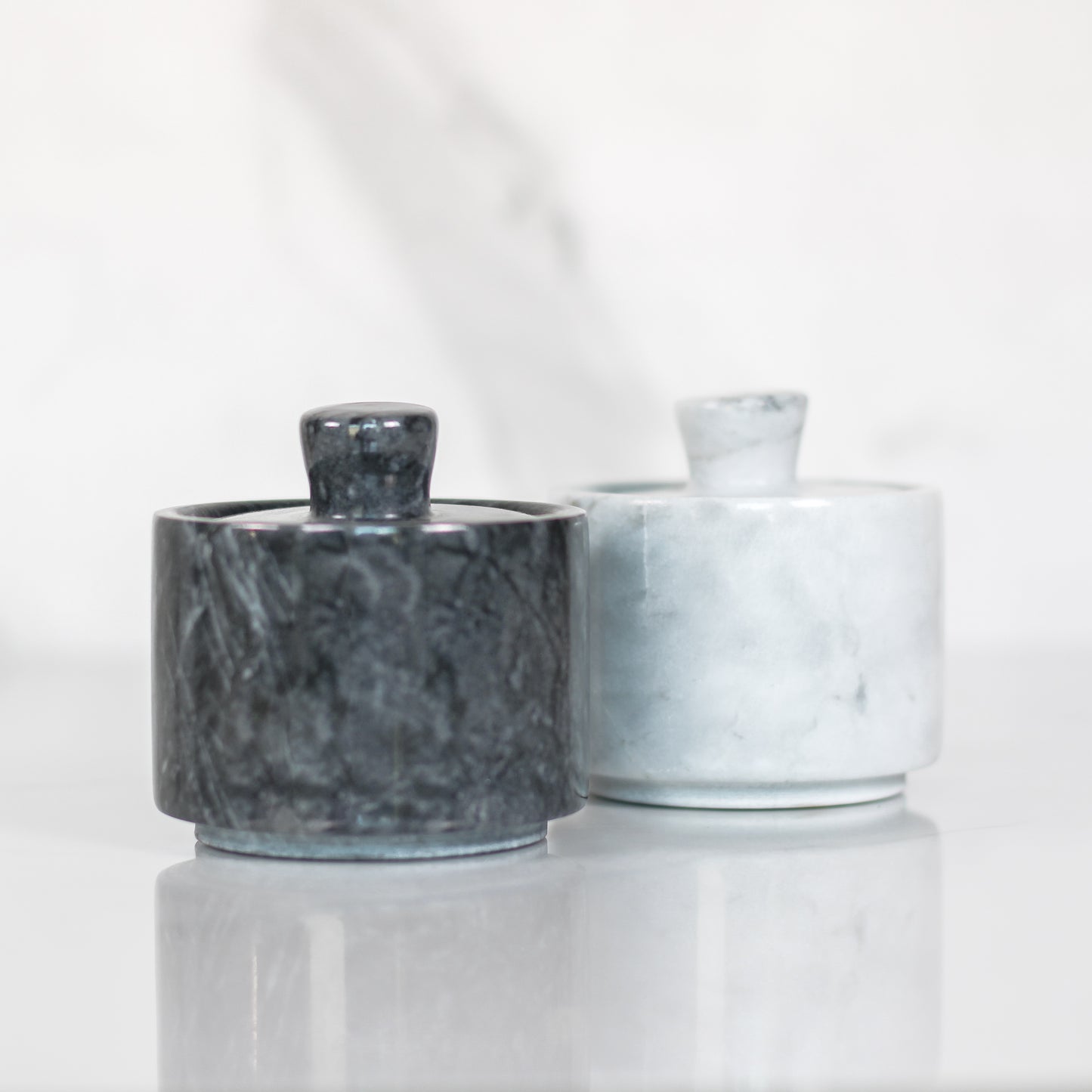 Marble Salt Cellar with Lid