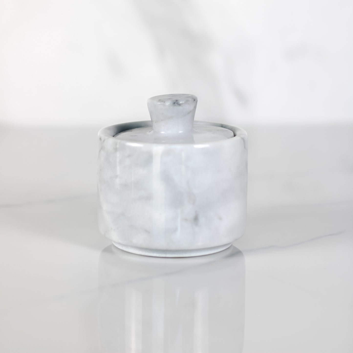 Marble Salt Cellar with Lid