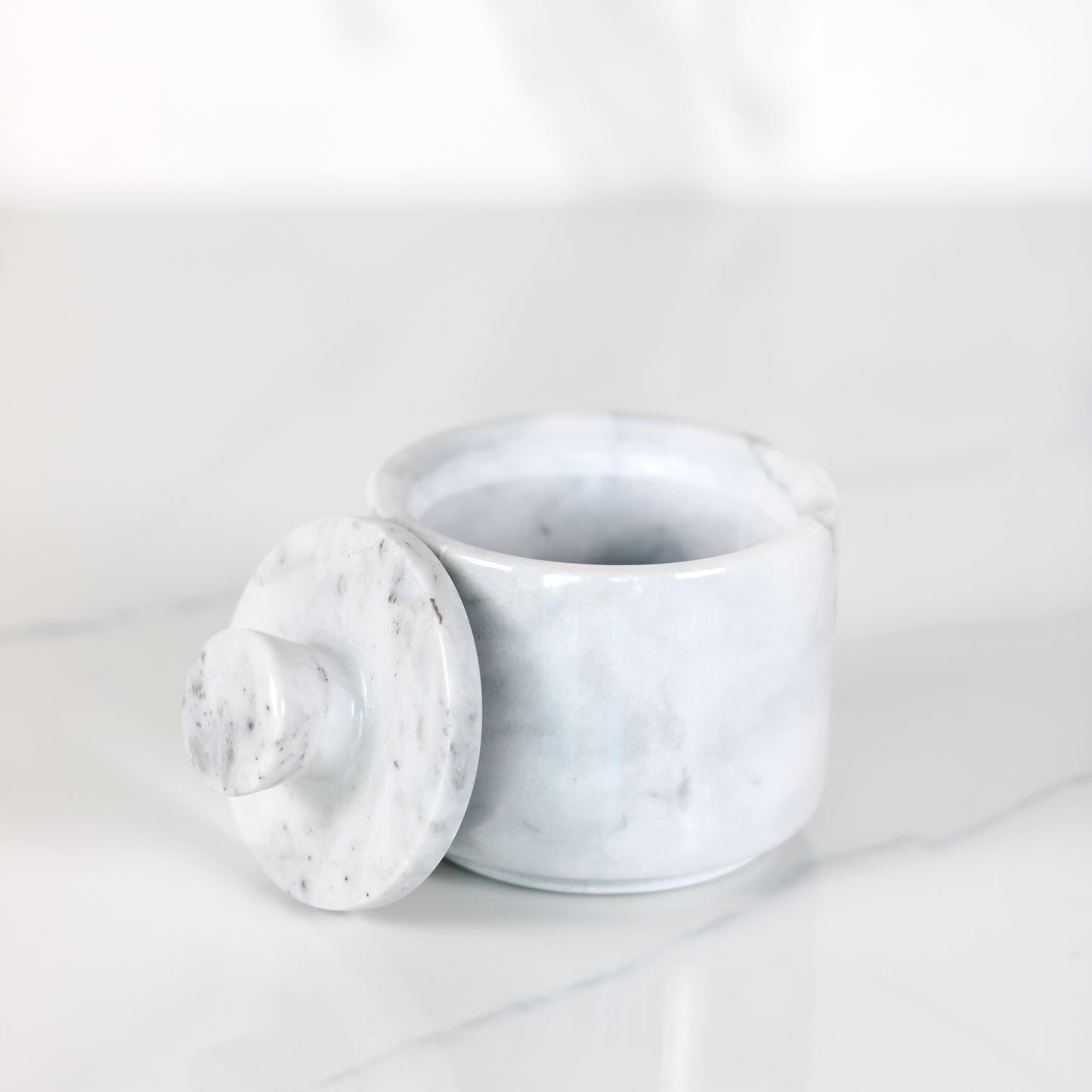 Marble Salt Cellar with Lid