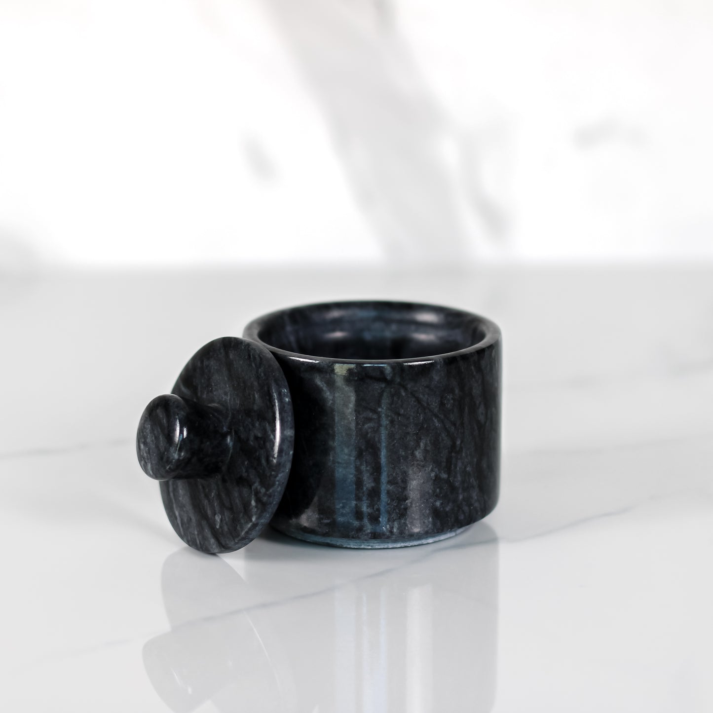 Marble Salt Cellar with Lid