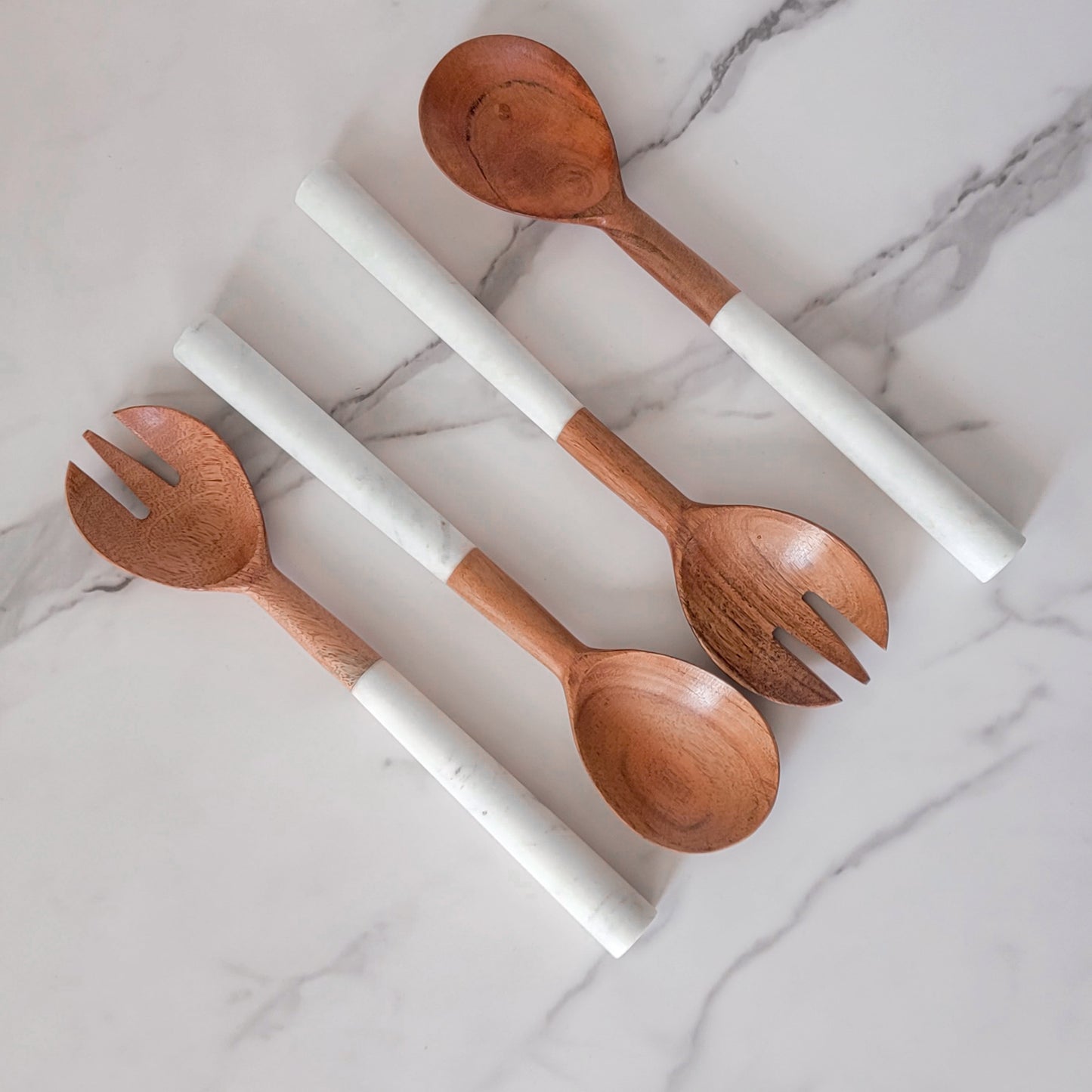 Marble Salad Servers