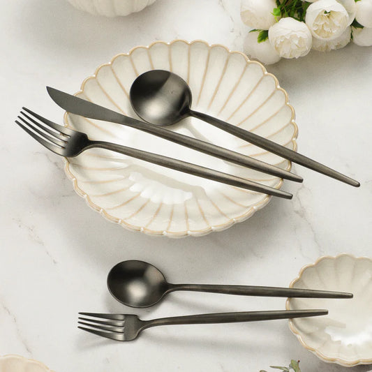 Matte Black Flatware Set