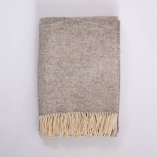 Soft Grey Wool Throw