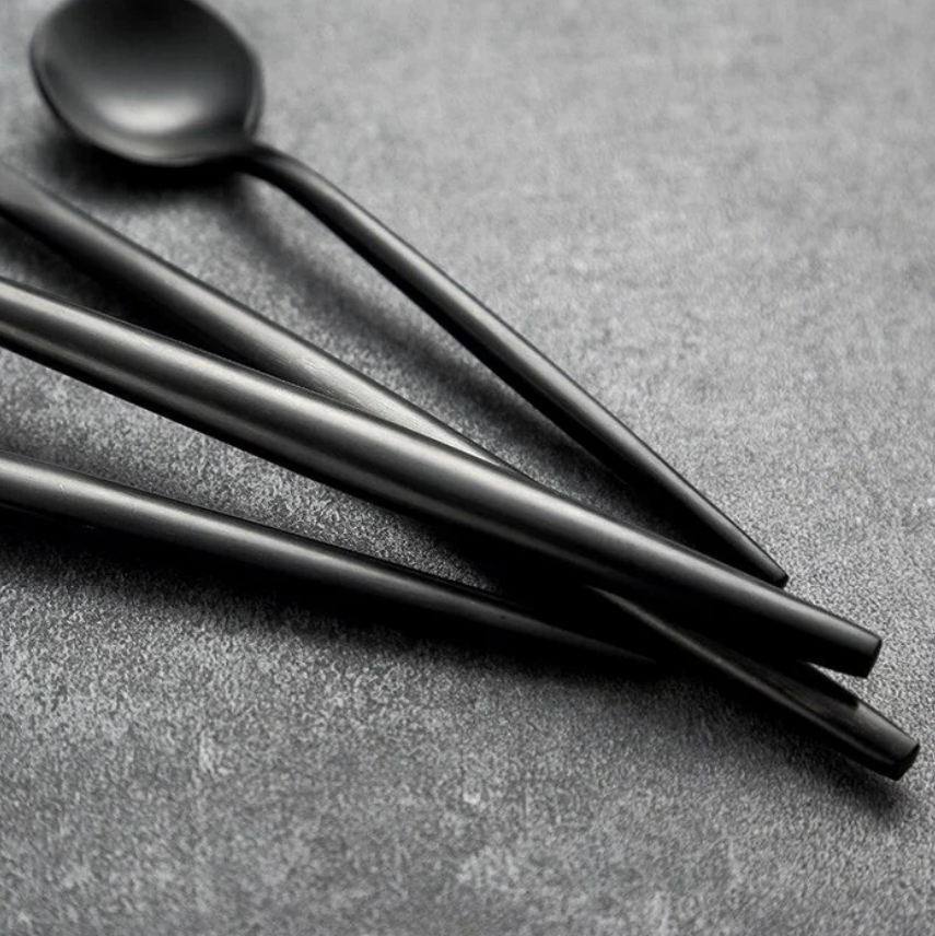 Matte Black Flatware Set