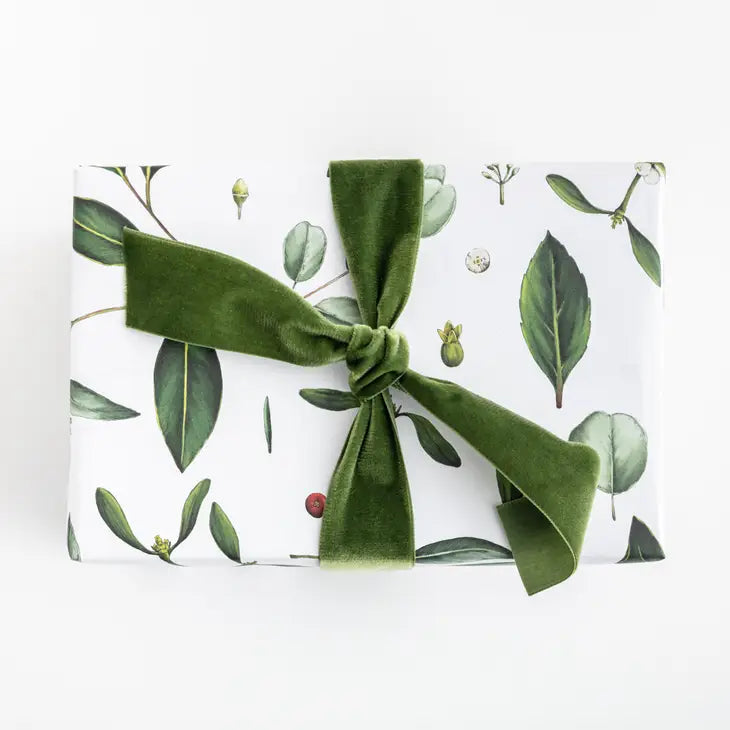 White Greenery - Christmas Gift Wrap